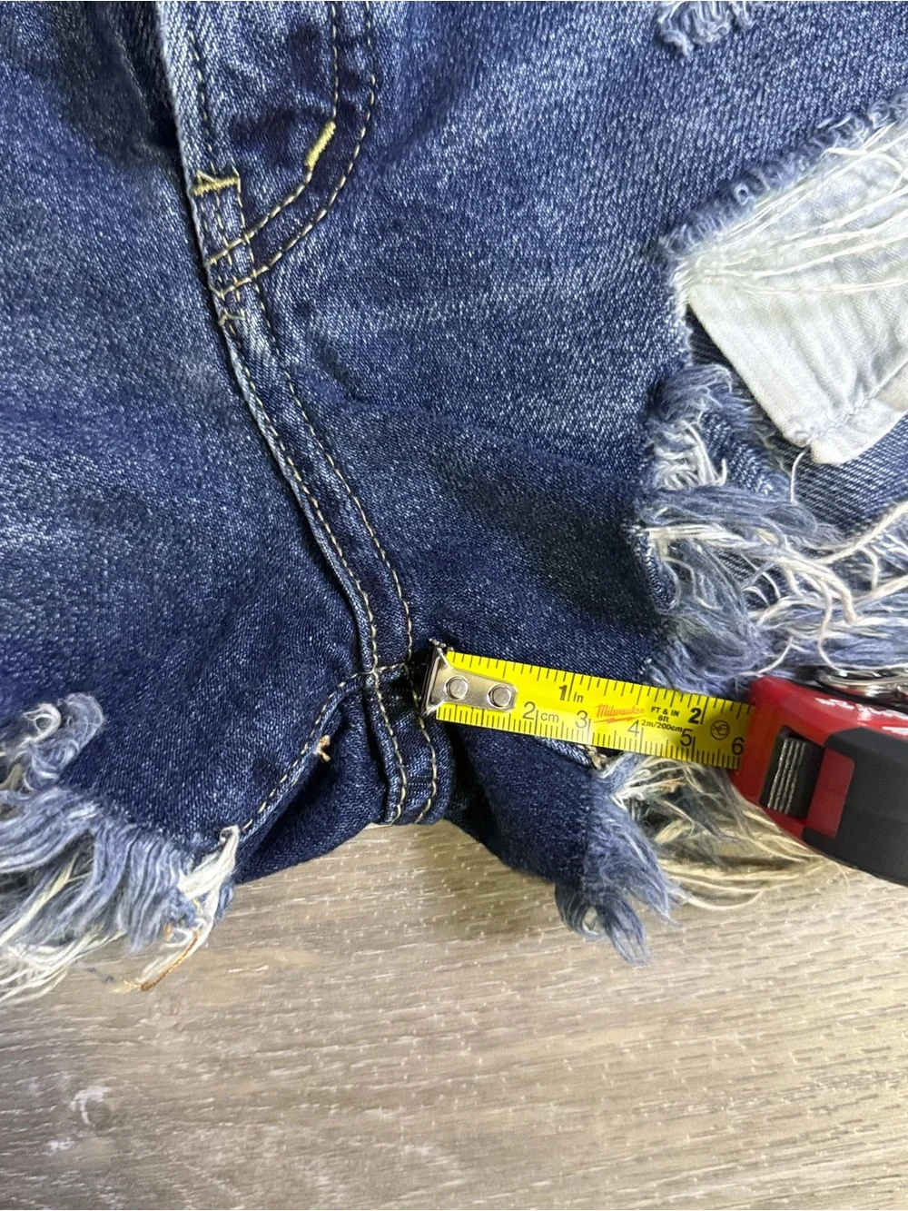 We The Free Free People Frayed Hem Distressed Denim Shorts 24